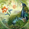 Puzzle Yin & Yang Na floresta dos colibris